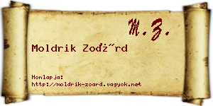 Moldrik Zoárd névjegykártya